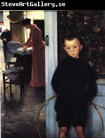 Paul Mathey Woman and Child in an Interior